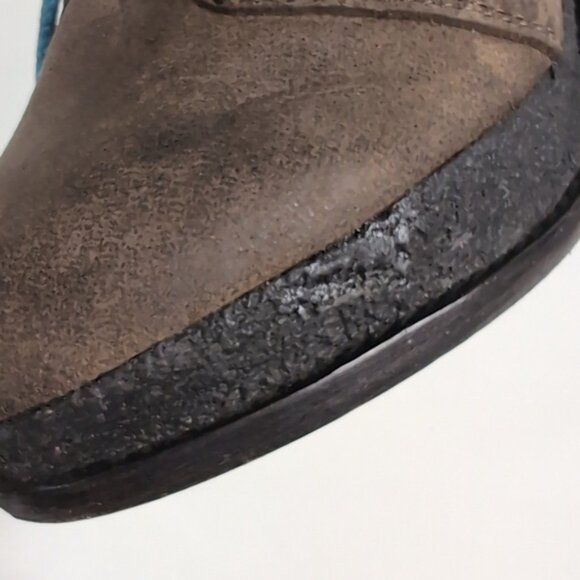 Rag & Bone Odval Brown Distressed Wedge Heel Booties Leather Lace Up Chukka - Picture 12 of 14